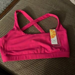 NWT hot pink C&C sports bra size Medium